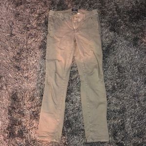 Green khaki skinny ankle pants